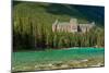 Banff Springs Hotel by Bow River in Banff National Park, Alberta, Canada-null-Mounted Photographic Print