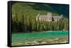 Banff Springs Hotel by Bow River in Banff National Park, Alberta, Canada-null-Framed Stretched Canvas