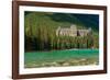 Banff Springs Hotel by Bow River in Banff National Park, Alberta, Canada-null-Framed Photographic Print