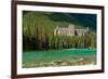 Banff Springs Hotel by Bow River in Banff National Park, Alberta, Canada-null-Framed Photographic Print