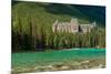 Banff Springs Hotel by Bow River in Banff National Park, Alberta, Canada-null-Mounted Photographic Print