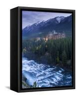 Banff Springs Hotel from Surprise Point and Bow River, Banff National Park, Alberta, Canada-Gavin Hellier-Framed Stretched Canvas