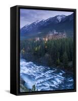 Banff Springs Hotel from Surprise Point and Bow River, Banff National Park, Alberta, Canada-Gavin Hellier-Framed Stretched Canvas