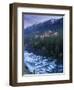 Banff Springs Hotel from Surprise Point and Bow River, Banff National Park, Alberta, Canada-Gavin Hellier-Framed Photographic Print