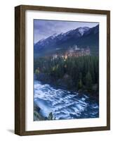 Banff Springs Hotel from Surprise Point and Bow River, Banff National Park, Alberta, Canada-Gavin Hellier-Framed Photographic Print