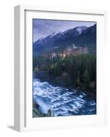 Banff Springs Hotel from Surprise Point and Bow River, Banff National Park, Alberta, Canada-Gavin Hellier-Framed Photographic Print