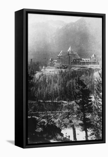Banff Springs Hotel, from Tunnel Mountain, Banff National Park, Alberta, Canada, C1930S-Marjorie Bullock-Framed Stretched Canvas