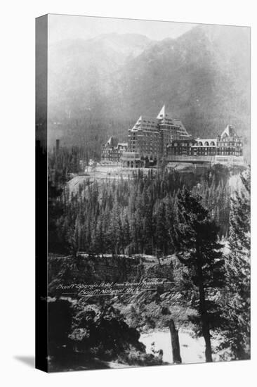 Banff Springs Hotel, from Tunnel Mountain, Banff National Park, Alberta, Canada, C1930S-Marjorie Bullock-Stretched Canvas