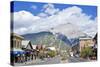 Banff Town and Cascade Mountain-Neale Clark-Stretched Canvas