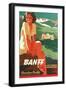 Banff Travel Poster-null-Framed Premium Giclee Print