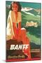 Banff Travel Poster-null-Mounted Premium Giclee Print