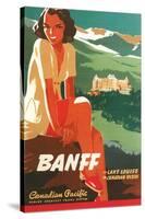 Banff Travel Poster-null-Stretched Canvas