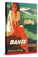 Banff Travel Poster-null-Stretched Canvas