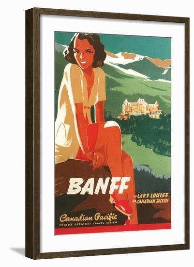 Banff Travel Poster-null-Framed Art Print