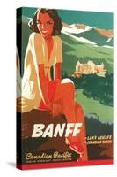 Banff Travel Poster-null-Stretched Canvas