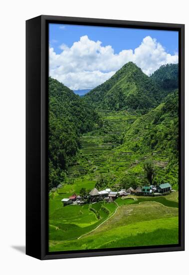 Bangaan in the Rice Terraces of Banaue, Northern Luzon, Philippines-Michael Runkel-Framed Stretched Canvas