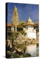 Banganga Tank and Walkeshwar Temple at Bombay, 1890S-Edwin Lord Weeks-Stretched Canvas