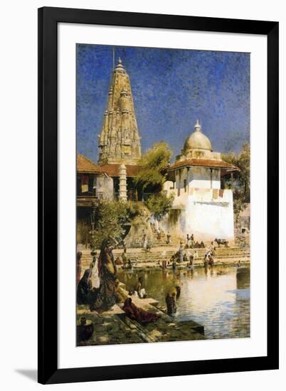 Banganga Tank and Walkeshwar Temple at Bombay, 1890S-Edwin Lord Weeks-Framed Giclee Print