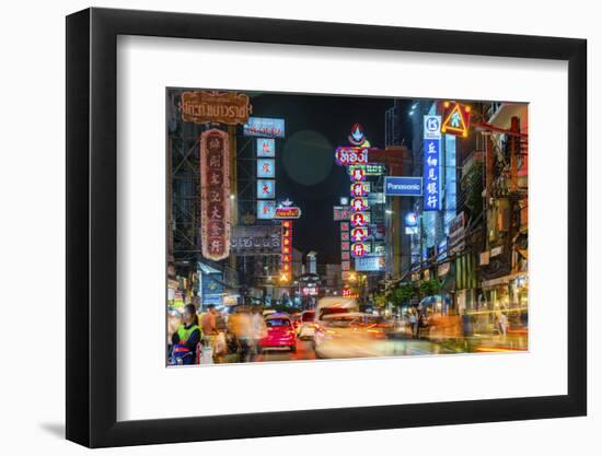 Bangkok at night, Bangkok, Thailand, Southeast Asia, Asia-Paul Porter-Framed Photographic Print