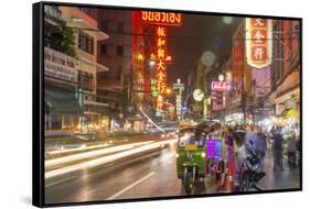 Bangkok at night, Bangkok, Thailand, Southeast Asia, Asia-Paul Porter-Framed Stretched Canvas