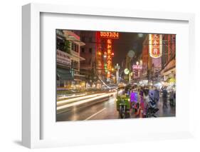 Bangkok at night, Bangkok, Thailand, Southeast Asia, Asia-Paul Porter-Framed Photographic Print