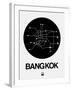 Bangkok Black Subway Map-NaxArt-Framed Art Print