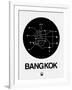 Bangkok Black Subway Map-NaxArt-Framed Art Print
