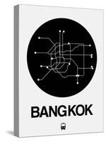 Bangkok Black Subway Map-NaxArt-Stretched Canvas