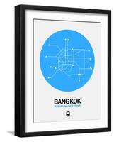Bangkok Blue Subway Map-NaxArt-Framed Art Print