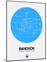 Bangkok Blue Subway Map-NaxArt-Mounted Art Print