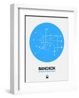 Bangkok Blue Subway Map-NaxArt-Framed Art Print