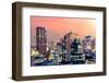 Bangkok Cityscape at Twilight, Thailand-TWStock-Framed Photographic Print