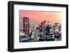 Bangkok Cityscape at Twilight, Thailand-TWStock-Framed Photographic Print