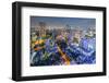 Bangkok Cityscape. Bangkok Night View in the Business District. at Dusk.-Prasit Rodphan-Framed Photographic Print