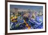 Bangkok Cityscape. Bangkok Night View in the Business District. at Dusk.-Prasit Rodphan-Framed Photographic Print