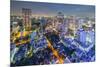 Bangkok Cityscape. Bangkok Night View in the Business District. at Dusk.-Prasit Rodphan-Mounted Photographic Print