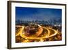 Bangkok Cityscape. Bangkok Night View in the Business District.-weerasak saeku-Framed Photographic Print