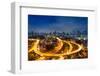 Bangkok Cityscape. Bangkok Night View in the Business District.-weerasak saeku-Framed Photographic Print