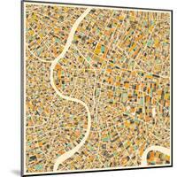 Bangkok Map-Jazzberry Blue-Mounted Art Print