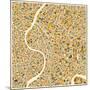 Bangkok Map-Jazzberry Blue-Mounted Art Print