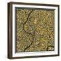 Bangkok Map-Jazzberry Blue-Framed Art Print