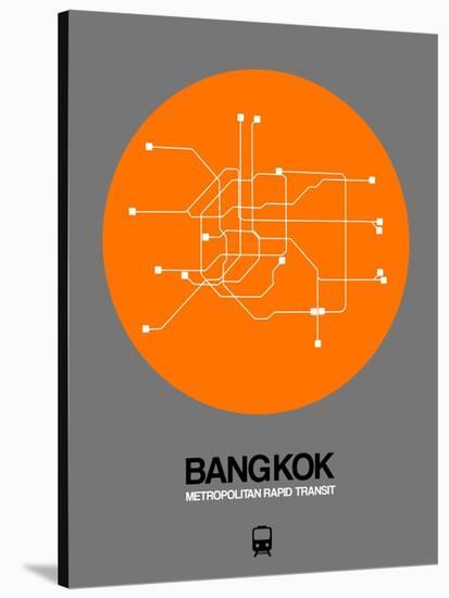 Bangkok Orange Subway Map-NaxArt-Stretched Canvas