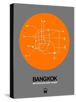 Bangkok Orange Subway Map-NaxArt-Stretched Canvas