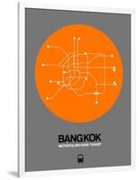 Bangkok Orange Subway Map-NaxArt-Framed Art Print