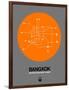 Bangkok Orange Subway Map-NaxArt-Framed Art Print