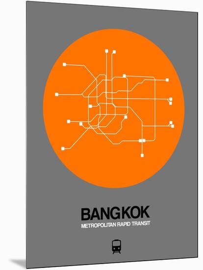 Bangkok Orange Subway Map-NaxArt-Mounted Art Print