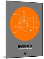 Bangkok Orange Subway Map-NaxArt-Mounted Art Print