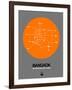 Bangkok Orange Subway Map-NaxArt-Framed Art Print