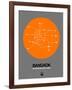 Bangkok Orange Subway Map-NaxArt-Framed Art Print