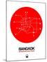 Bangkok Red Subway Map-NaxArt-Mounted Art Print